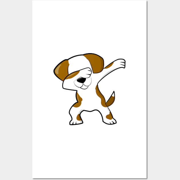 Dabbing dog Wall Art by IDesign23